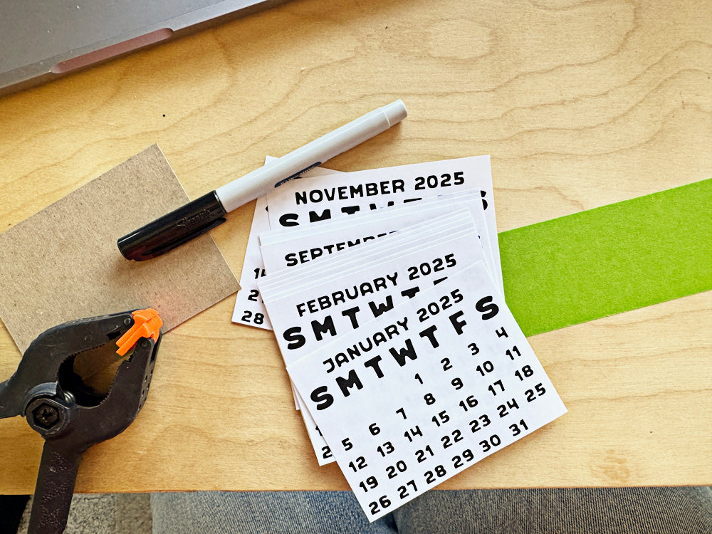 2025 Dollhouse Calendar Freebie